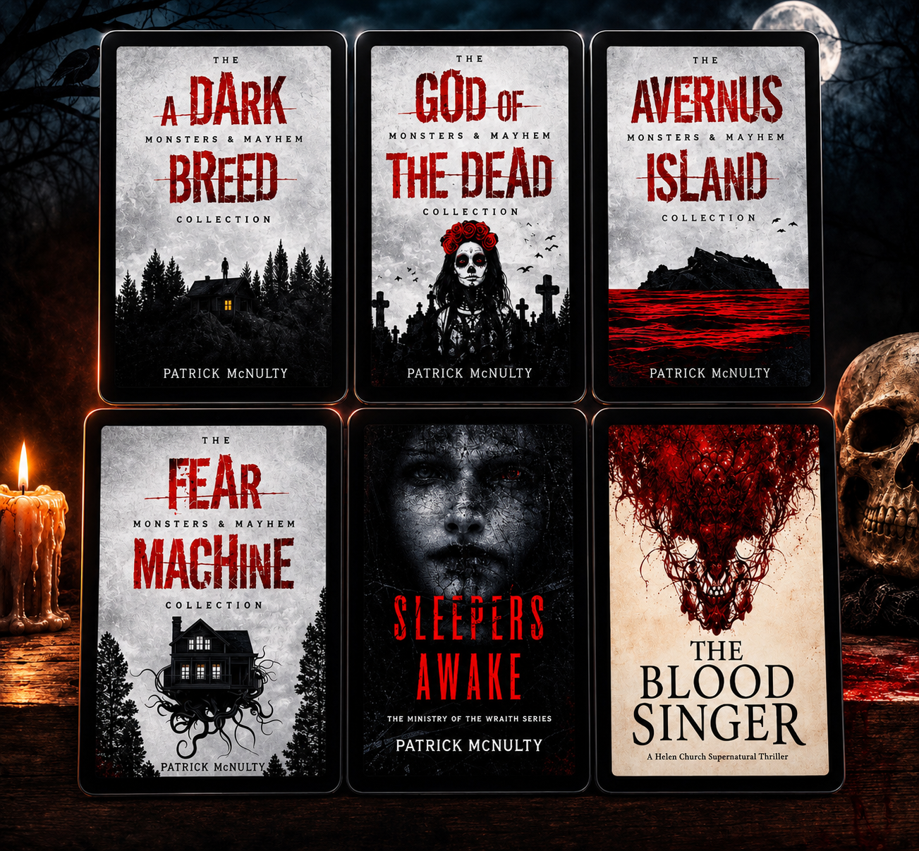 💀 6 HORROR NOVELS + 6 AUDIOBOOKS. ONE KILLER DEAL.