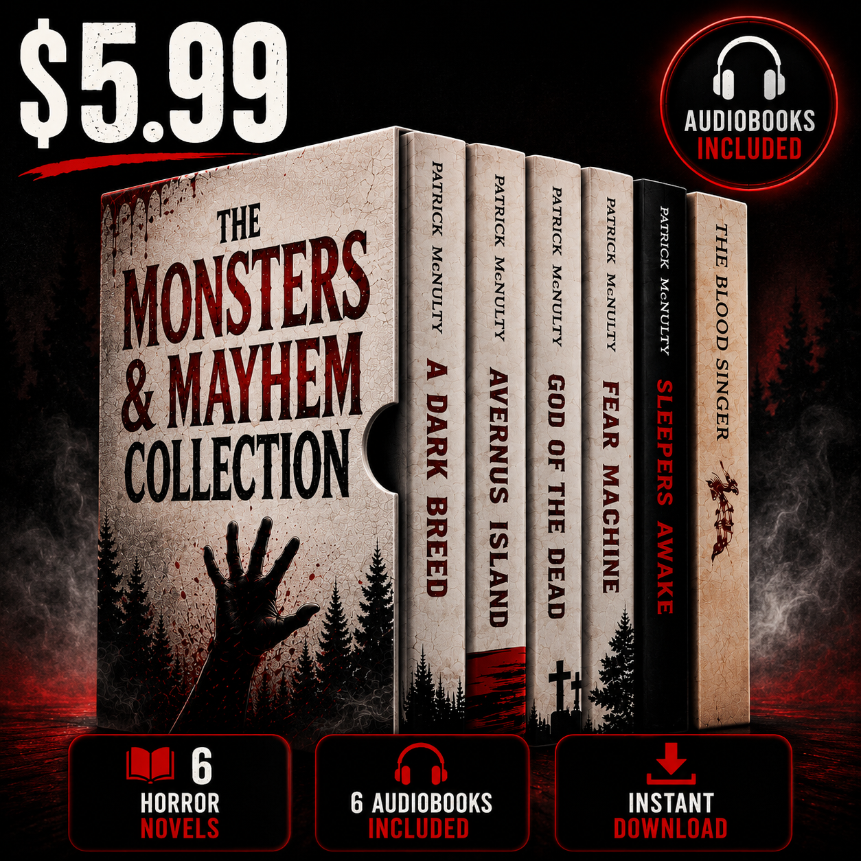 💀 6 HORROR NOVELS + 6 AUDIOBOOKS 💀