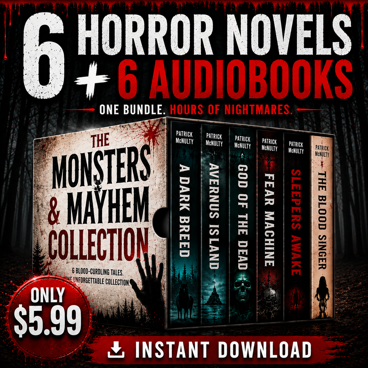 💀 6 HORROR NOVELS + 6 AUDIOBOOKS 💀
